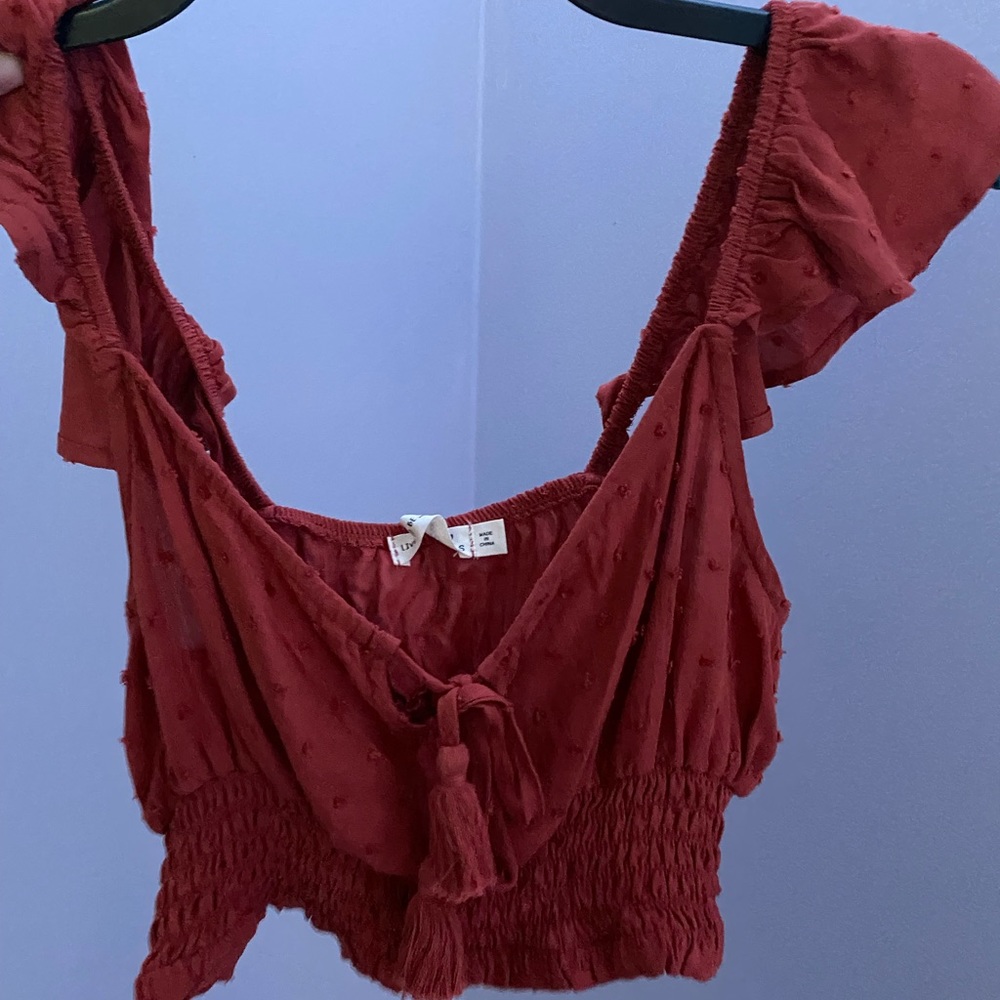 Burnt orange cute little crop top